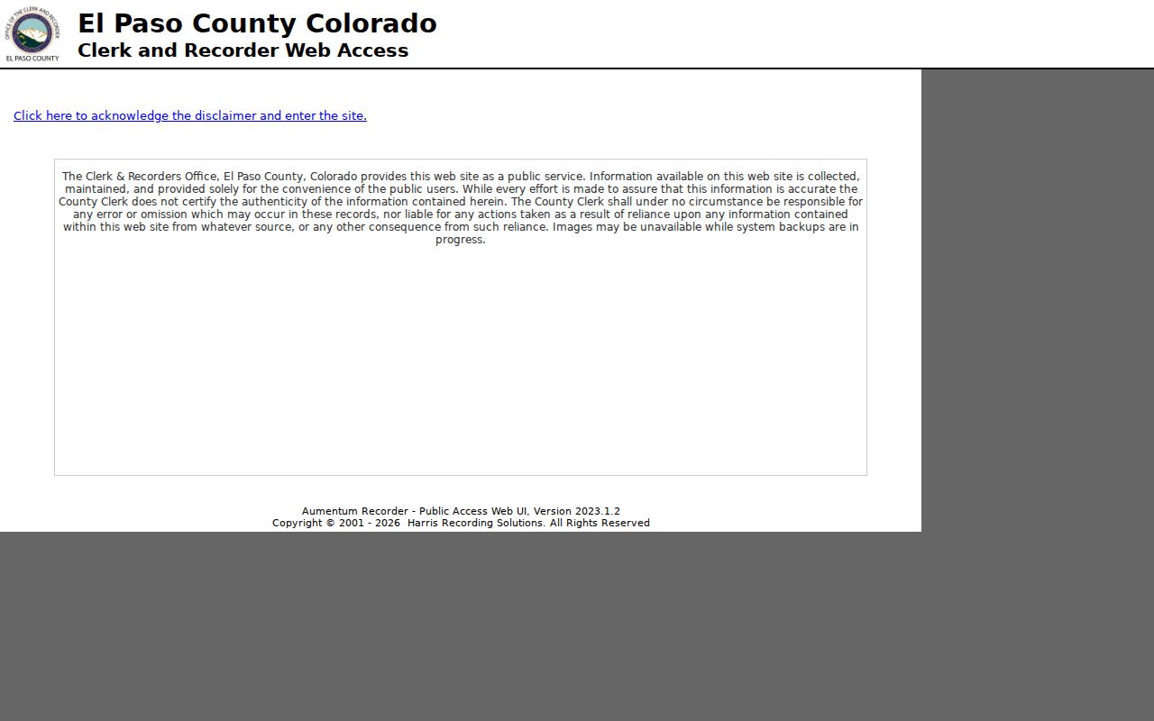 El Paso County residents directory real estate deed index