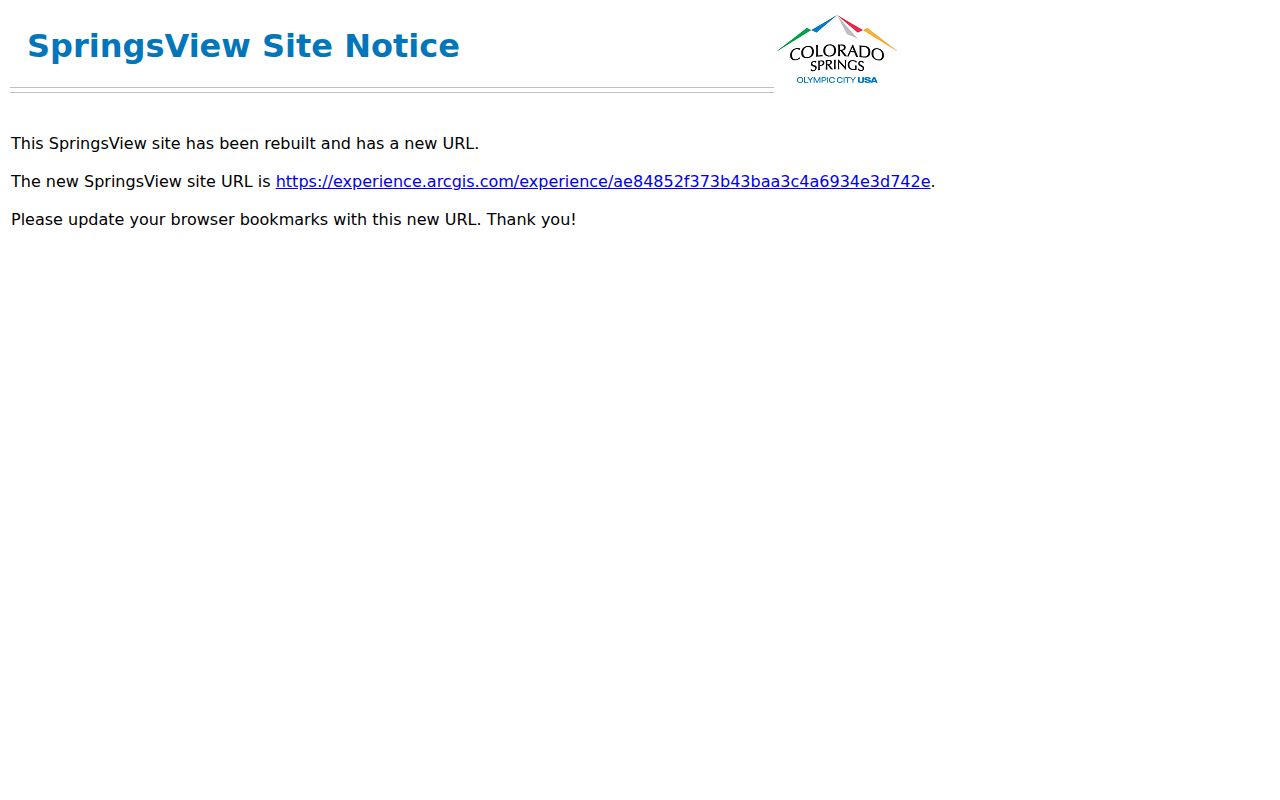 El Paso County street directory SpringsView parcel map