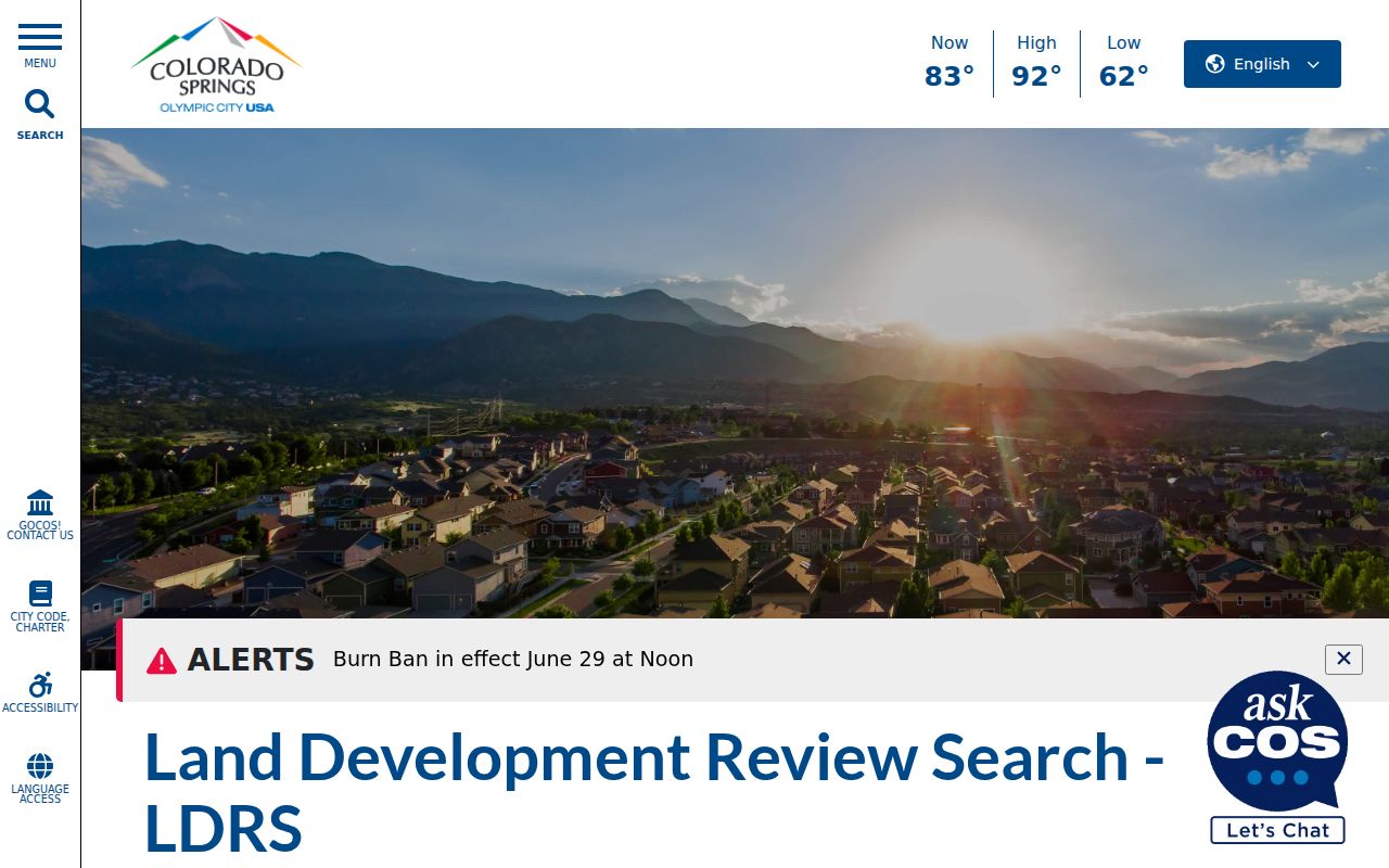 El Paso County street directory city land development records